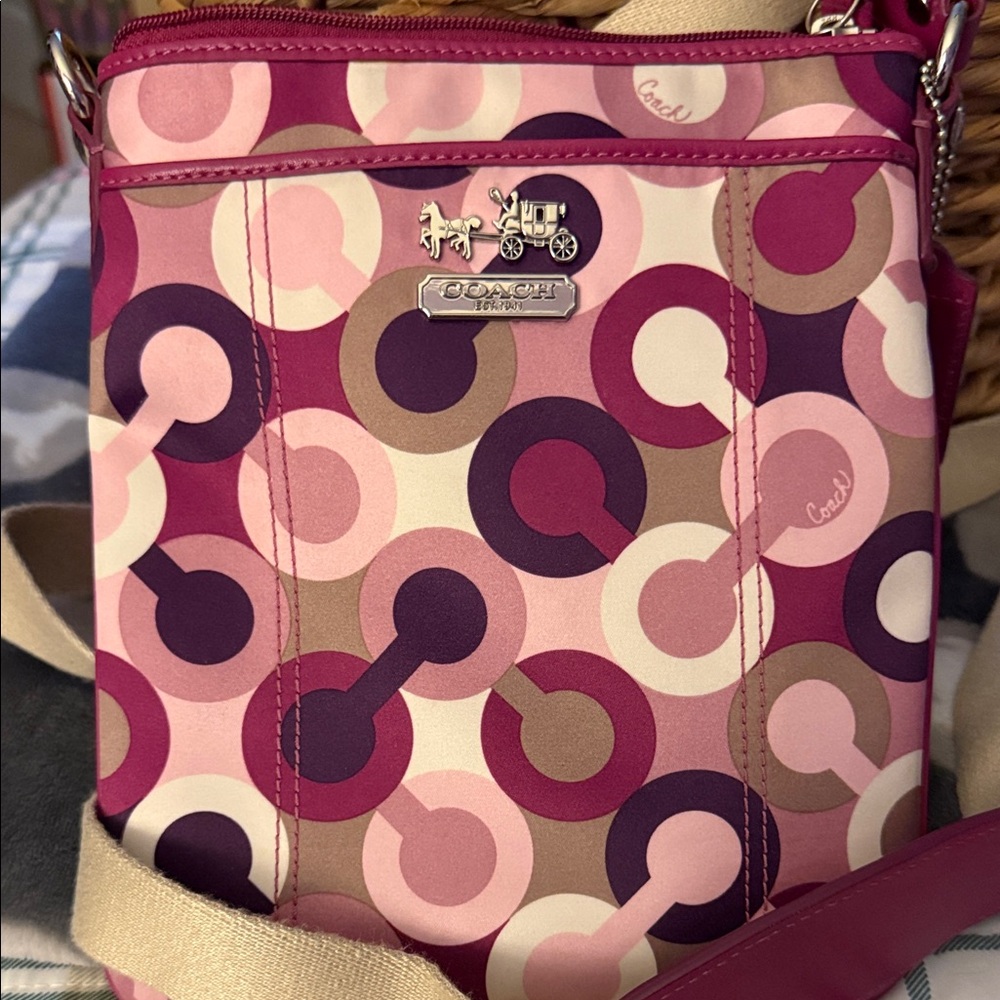 Coach Multicolor Circle Pattern Crossbody Bag